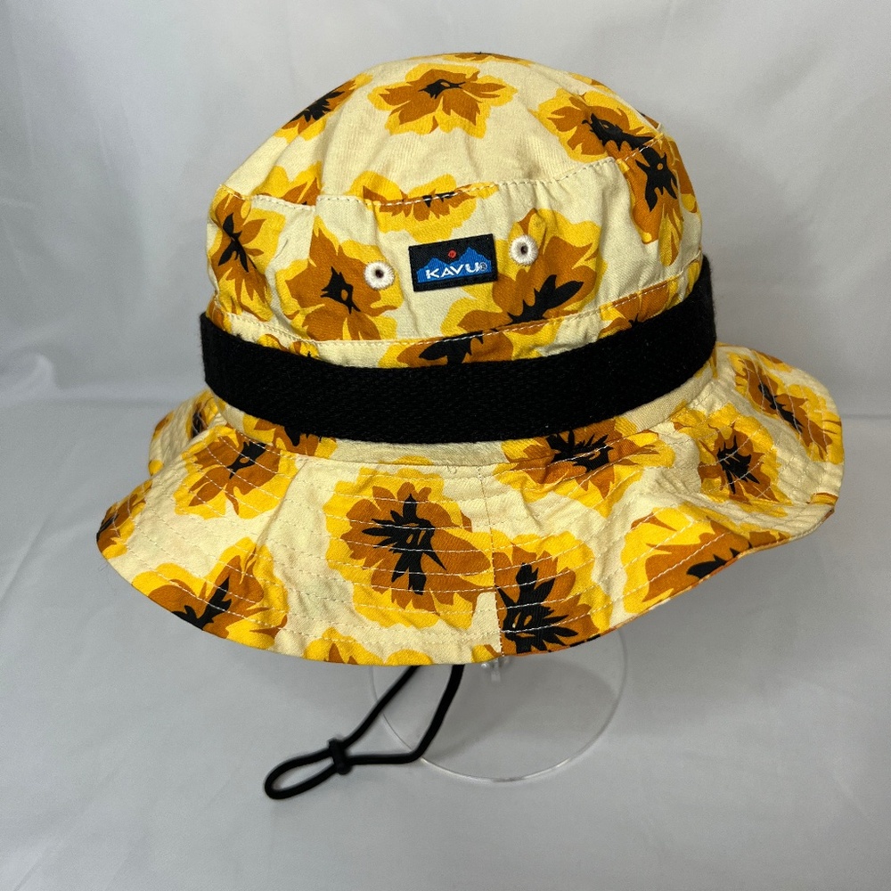 New Yellow KAVU Onshore floral canvas bucket hat Womens Gorpcore Hiking 90s Y2k